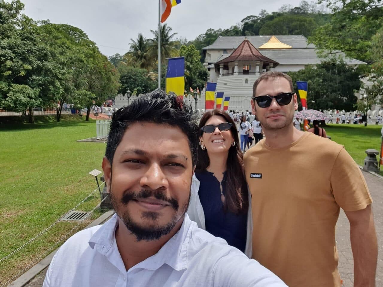 Guests at the Temple of the Tooth in Kandy