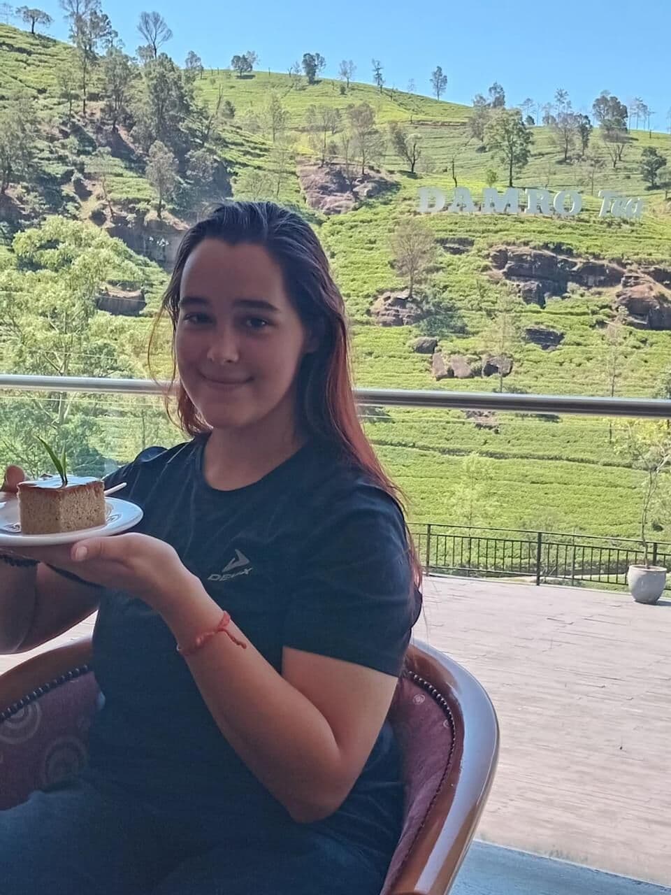 Tea and cake overlooking the plantations